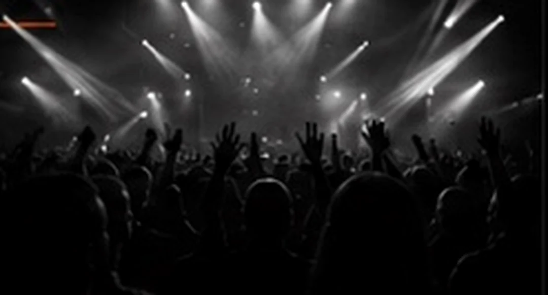 Live event coverage with dramatic lighting
